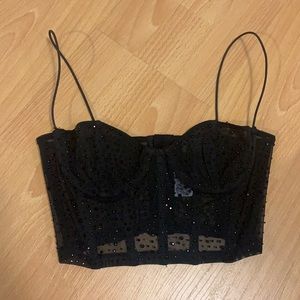 OH POLLY sparkly bustier / corset top